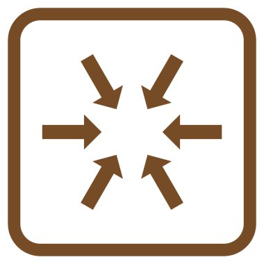 Kompakt oklar bir çerçeve içinde simge vektör