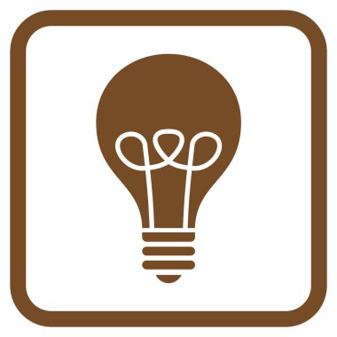 Lamba ampul vektör simgesi bir çerçeve içinde