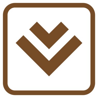 Vektör simgesi bir çerçeve içinde aşağı kaydır