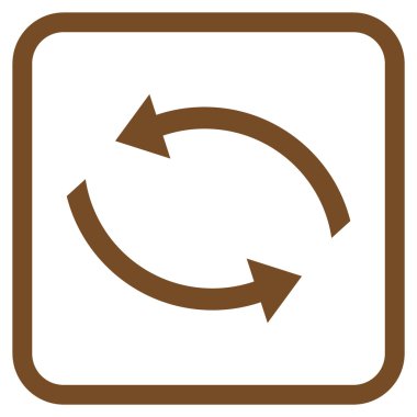 Exchange oklar bir çerçeve içinde simge vektör