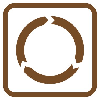 Döndürme vektör simgesi bir çerçeve içinde