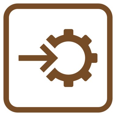 COG Tümleştirme vektör simgesi bir çerçeve içinde