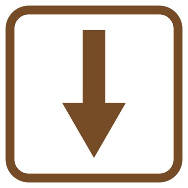 Vektör simgesi bir çerçeve içinde aşağı ok