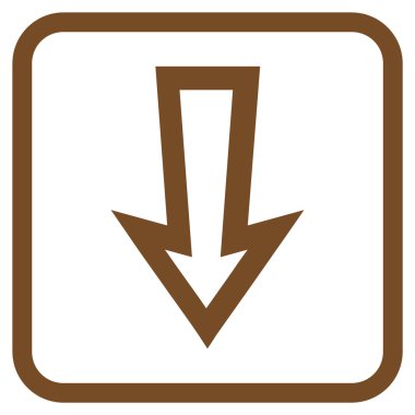 Vektör simgesi bir çerçeve içinde aşağı ok