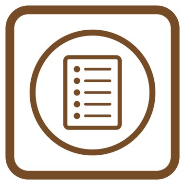 Liste sayfa vektör simgesi bir çerçeve içinde