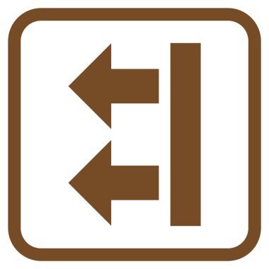 Sol vektör simgesi bir çerçevede getirmek