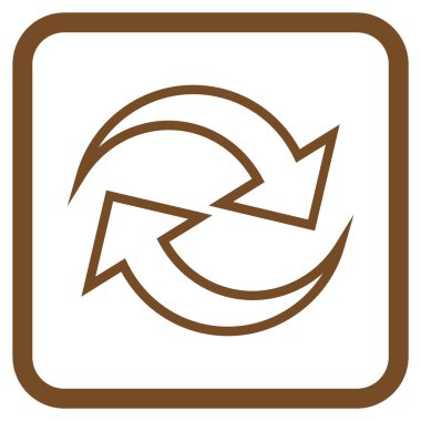 Oklar vektör simgesi bir çerçeve içinde yenileme