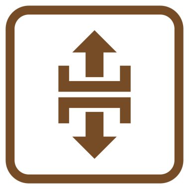 Düşey yönde vektör simgesi bir çerçeve içinde bölmek