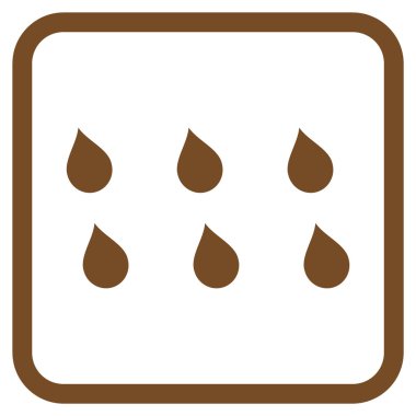 Damla vektör simgesi bir çerçeve içinde