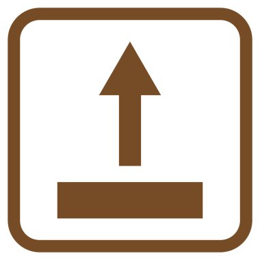 Vektör simgesi bir çerçeve içinde yukarı çekin