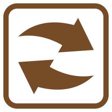 Exchange oklar bir çerçeve içinde simge vektör