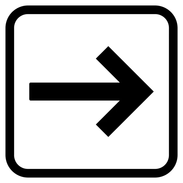 Pijl-rechts Vector Icon In een Frame — Stockvector