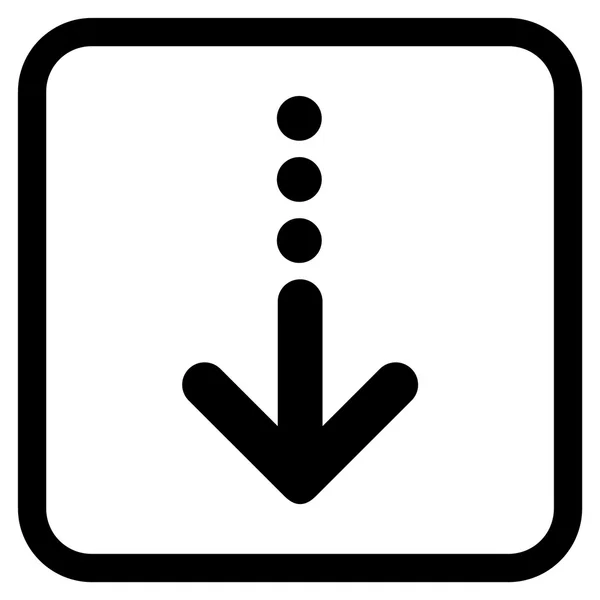 Enviar abajo icono de vector en un marco — Archivo Imágenes Vectoriales