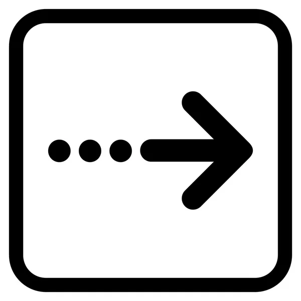 Rechtes Vektorsymbol in einem Frame senden — Stockvektor