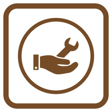 Onarım hizmeti vektör simgesi bir çerçeve içinde