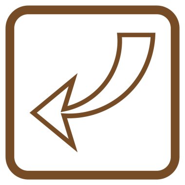 Vektör simgesi bir çerçeve içinde geri al