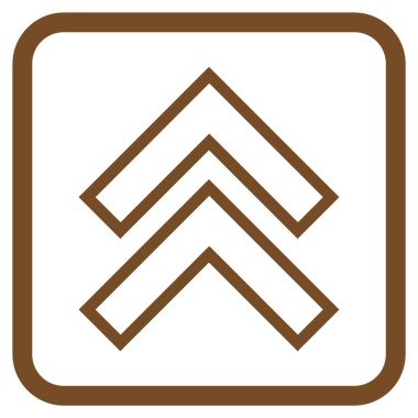 Vektör simgesi bir çerçeve içinde yukarı kayması