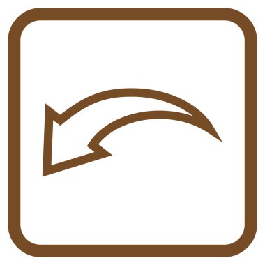 Vektör simgesi bir çerçeve içinde geri al