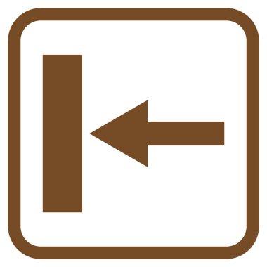 Sol vektör simgesi bir çerçeve içinde hareket