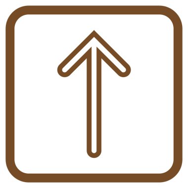 Vektör simgesi bir çerçeve içinde yukarı ok