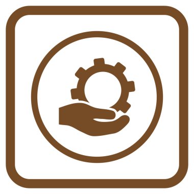 Hizmet vektör simgesi bir çerçeve içinde