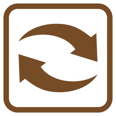 Exchange oklar bir çerçeve içinde simge vektör