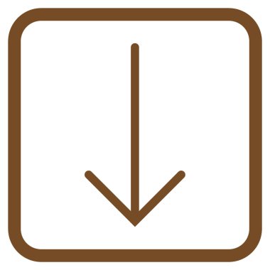 Vektör simgesi bir çerçeve içinde aşağı ok