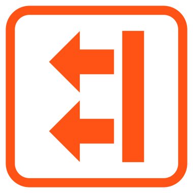 Sol vektör simgesi bir çerçevede getirmek