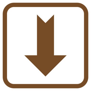 Vektör simgesi bir çerçeve içinde aşağı ok