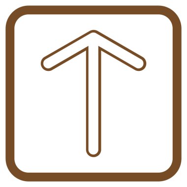 Vektör simgesi bir çerçeve içinde yukarı ok