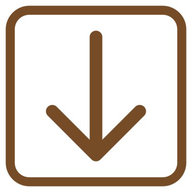 Vektör simgesi bir çerçeve içinde aşağı ok