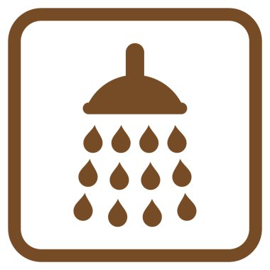 Duş vektör simgesi bir çerçeve içinde