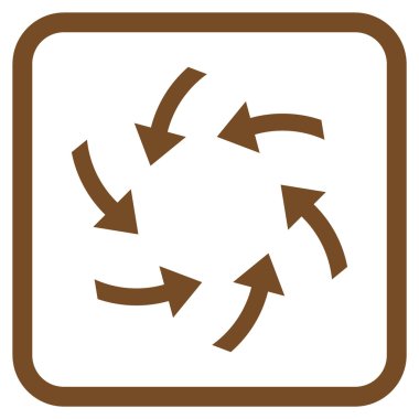 Oklar vektör simgesi bir çerçevede girdap