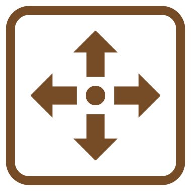 Genişletin okları vektör simgesi bir çerçeve içinde