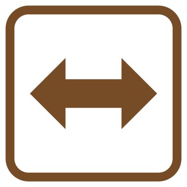 Yatay Exchange oklar bir çerçeve içinde simge vektör