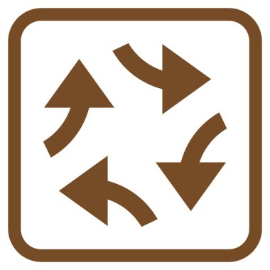 Oklar vektör simgesi bir çerçevede girdap