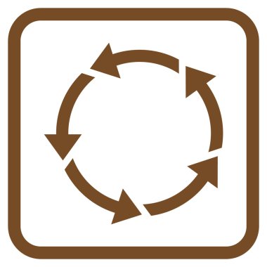 Döndürme vektör simgesi bir çerçeve içinde