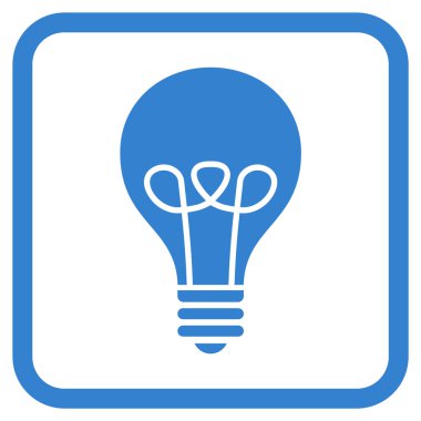 Lamba ampul vektör simgesi bir çerçeve içinde