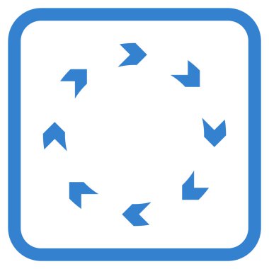 Dolaşım vektör simgesi bir çerçeve içinde