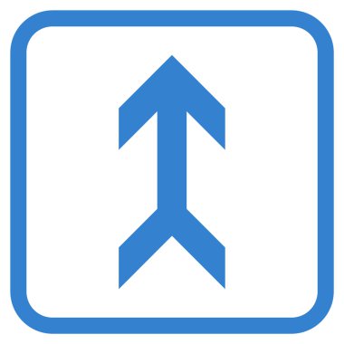 Vektör simgesi bir çerçeve içinde yukarı ok