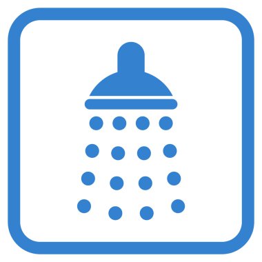 Duş vektör simgesi bir çerçeve içinde