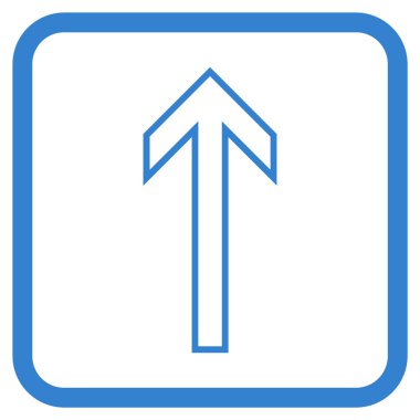 Vektör simgesi bir çerçeve içinde yukarı ok