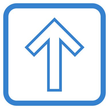 Vektör simgesi bir çerçeve içinde yukarı ok