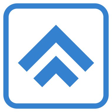 Vektör simgesi bir çerçeve içinde yukarı kayması