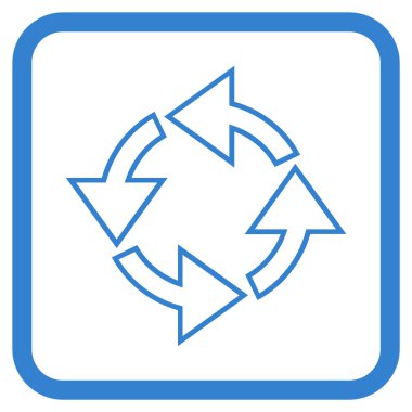 Döndürme vektör simgesi bir çerçeve içinde