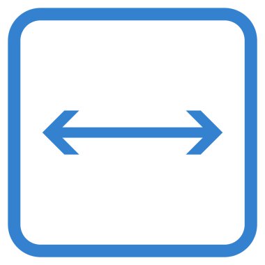 Yatay Çevir vektör simgesi bir çerçeve içinde