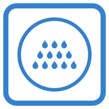 Damla vektör simgesi bir çerçeve içinde