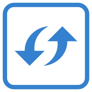 Exchange oklar bir çerçeve içinde simge vektör