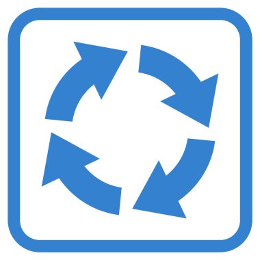 Dolaşım vektör simgesi bir çerçeve içinde