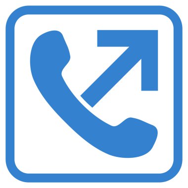 Giden arama vektör simgesi bir çerçeve içinde